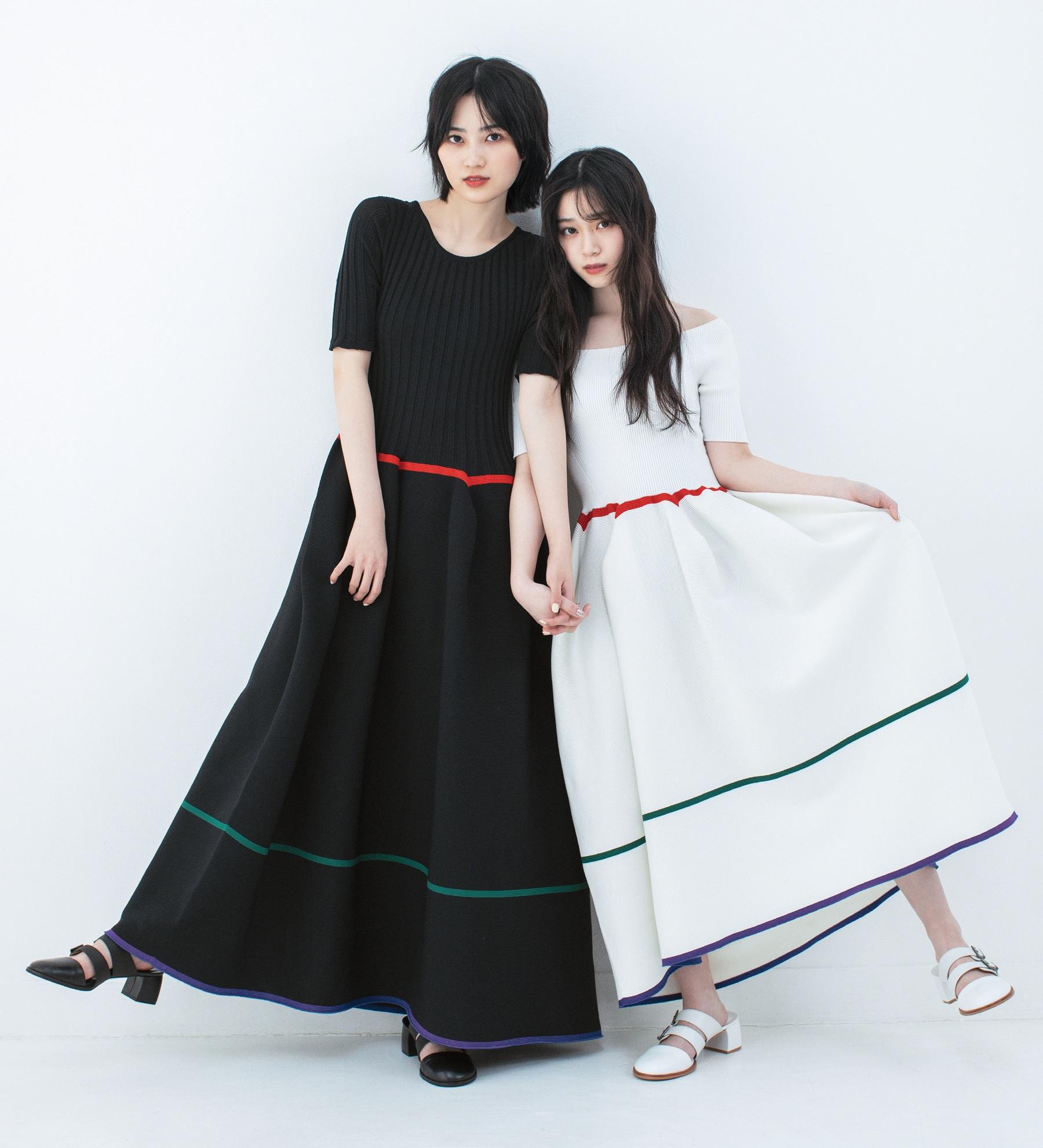 櫻坂46・山下瞳月、的野美青「可愛くてちゃんとサステナブル!」“エシカルファッション”を着こなす